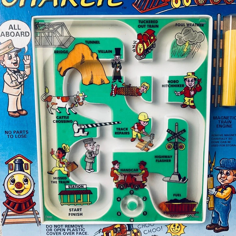 Smethport Choo Choo Charlie Magnetic‎ Maze Game Kids Blue 1992 Vintage 616 New